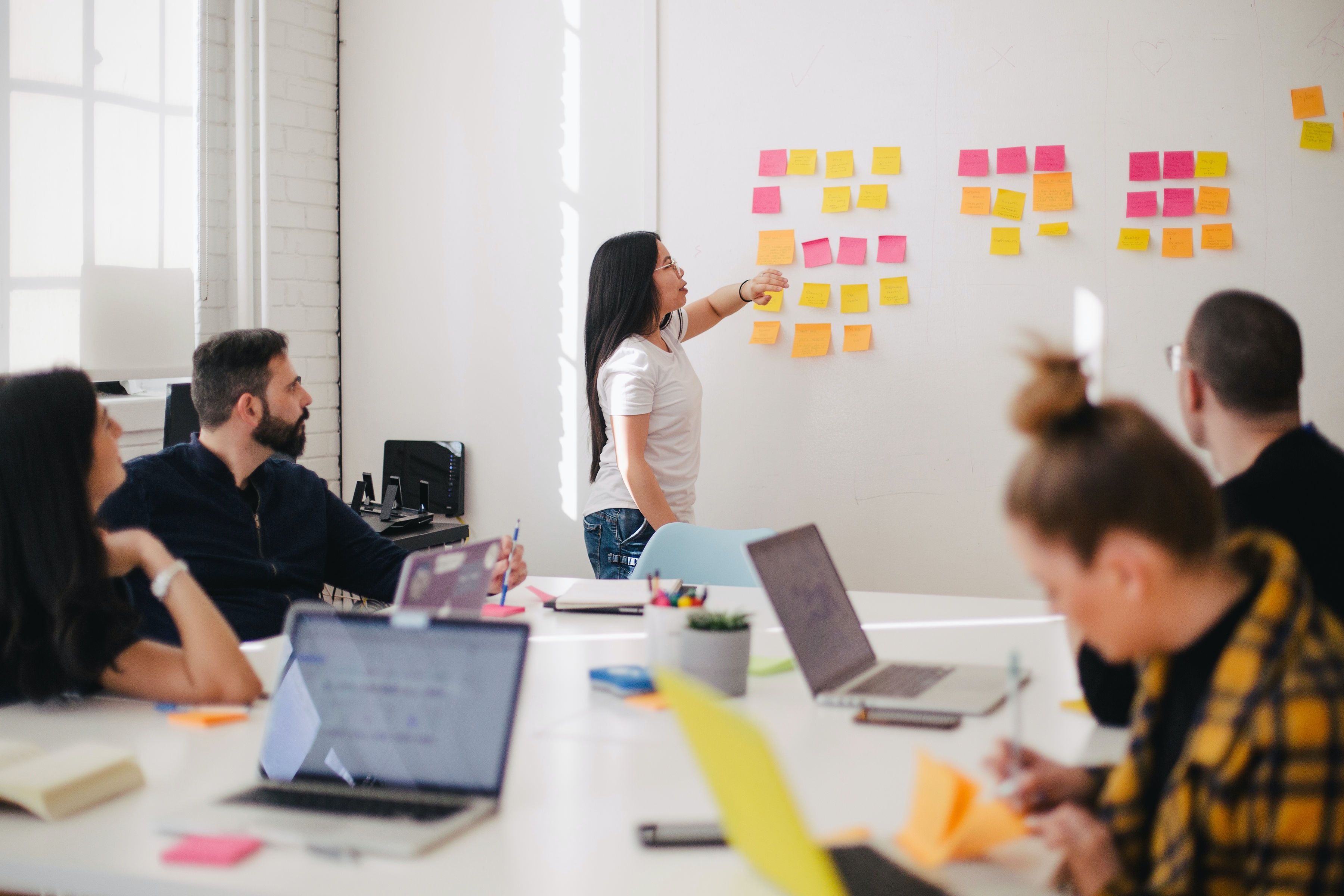 Business leaders reviewing people plans
