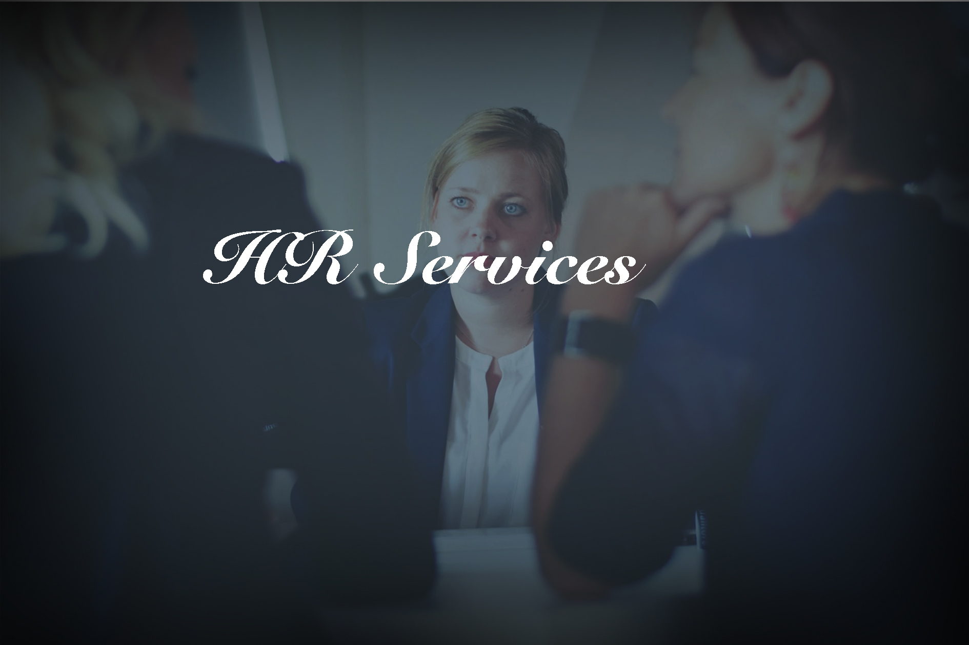 Warm professional HR support conversation with SME leaders